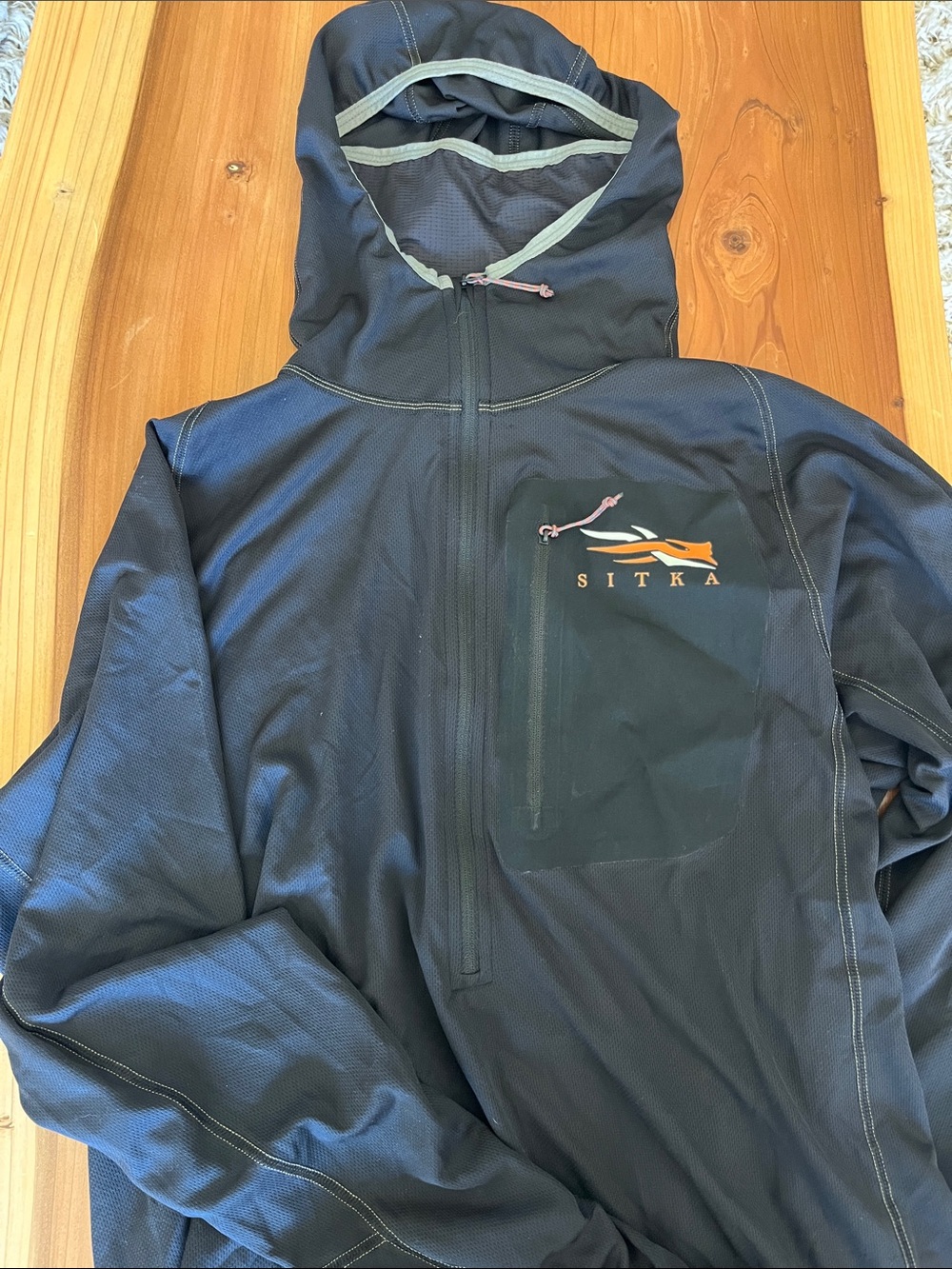 Sitka Black Lightweight Hooded Jacket